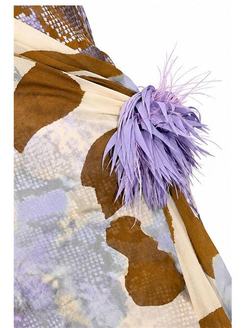 Abito lungo in viscosa con stampa floreale Glicine Clips | E099 424400063